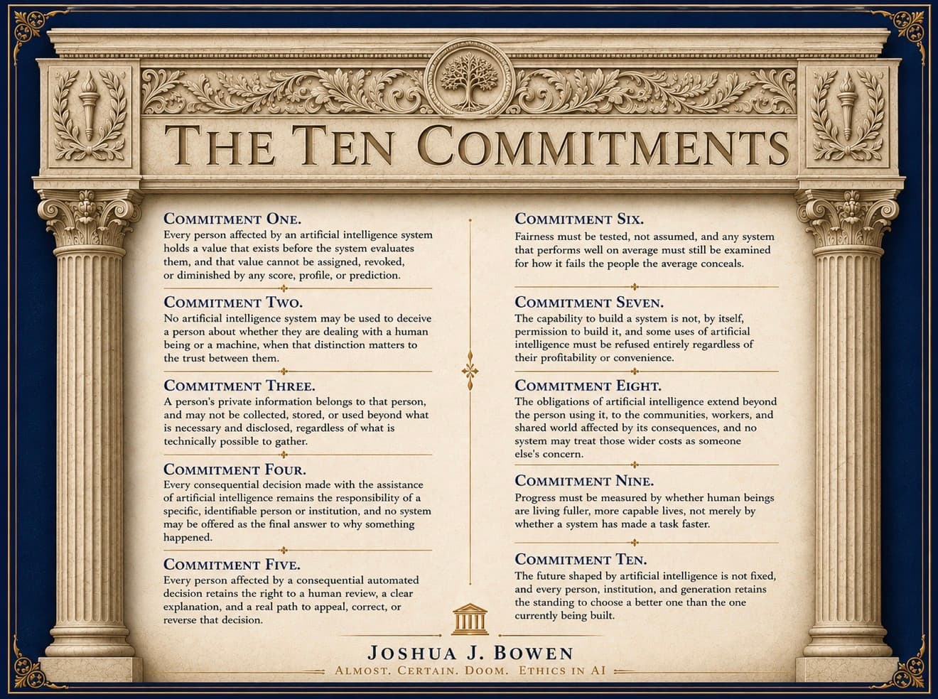 Official Ten Commitments visual reference.